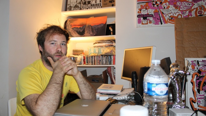So-Me at his desk in the Ed Banger office
